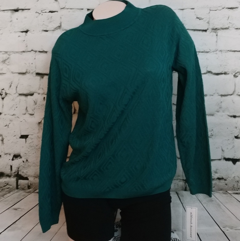 Alfred Dunner Long Sleeve Textured Sweater Size M